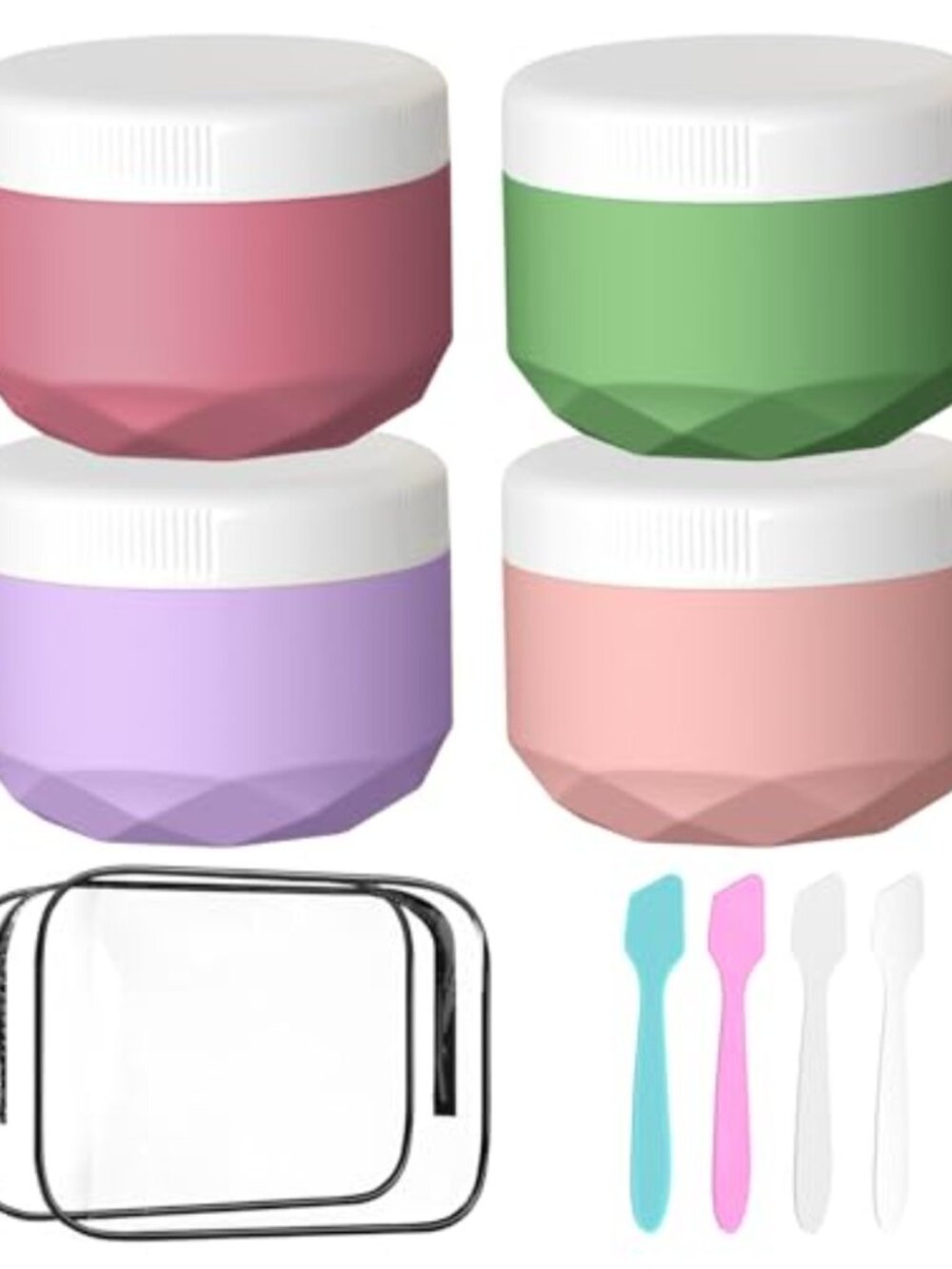 TSA Approved Leakproof Silicone Travel Containers 1oz Cream Jars